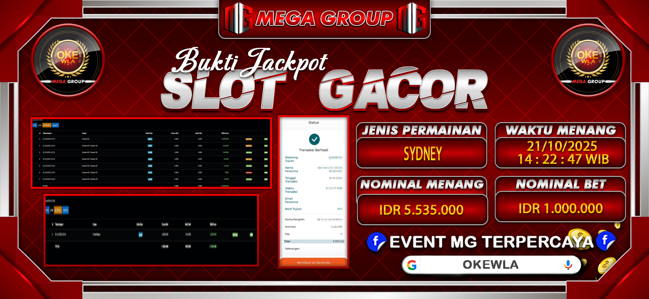 Bukti JP situs Okewla hari Selasa, 21 Oktober 2025