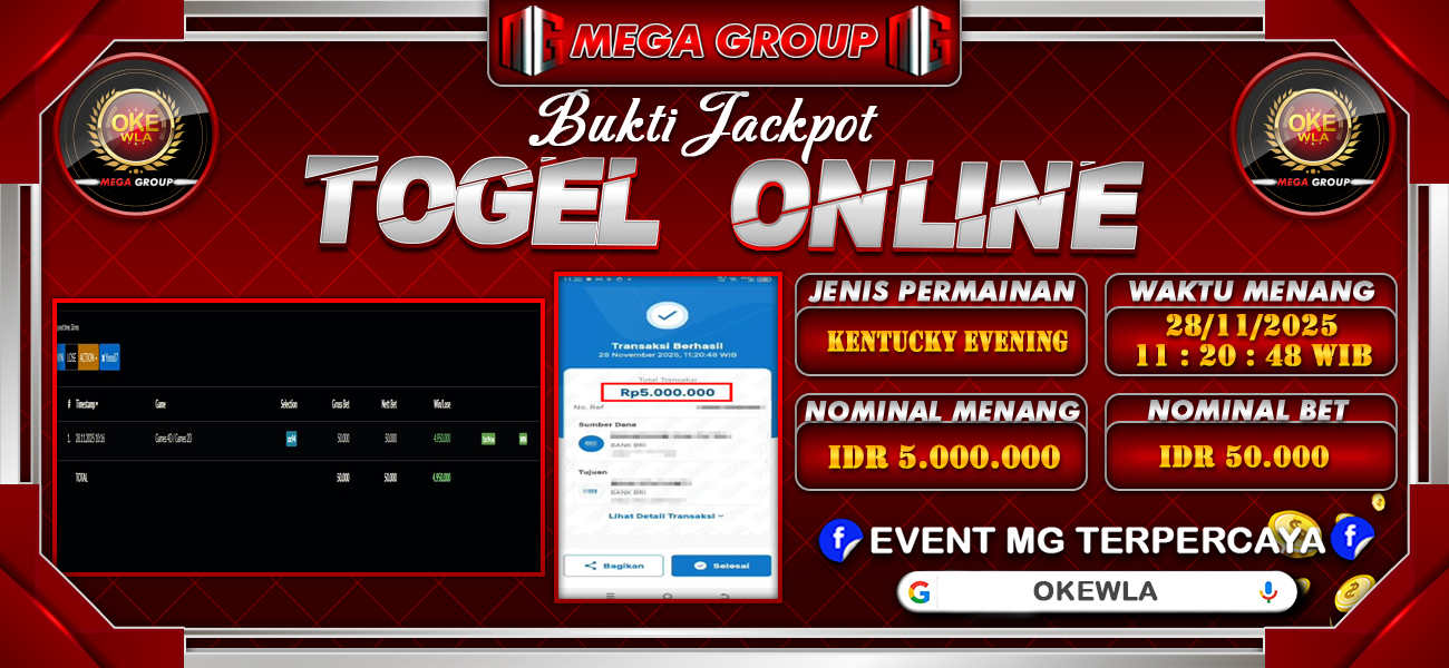 Bukti JP situs Okewla hari Jumat, 28 November 2025