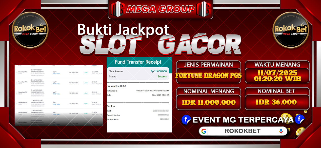 Bukti JP situs Rokokbet hari Jumat, 11 Juli 2025